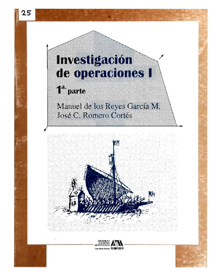 Investigación de operaciones I